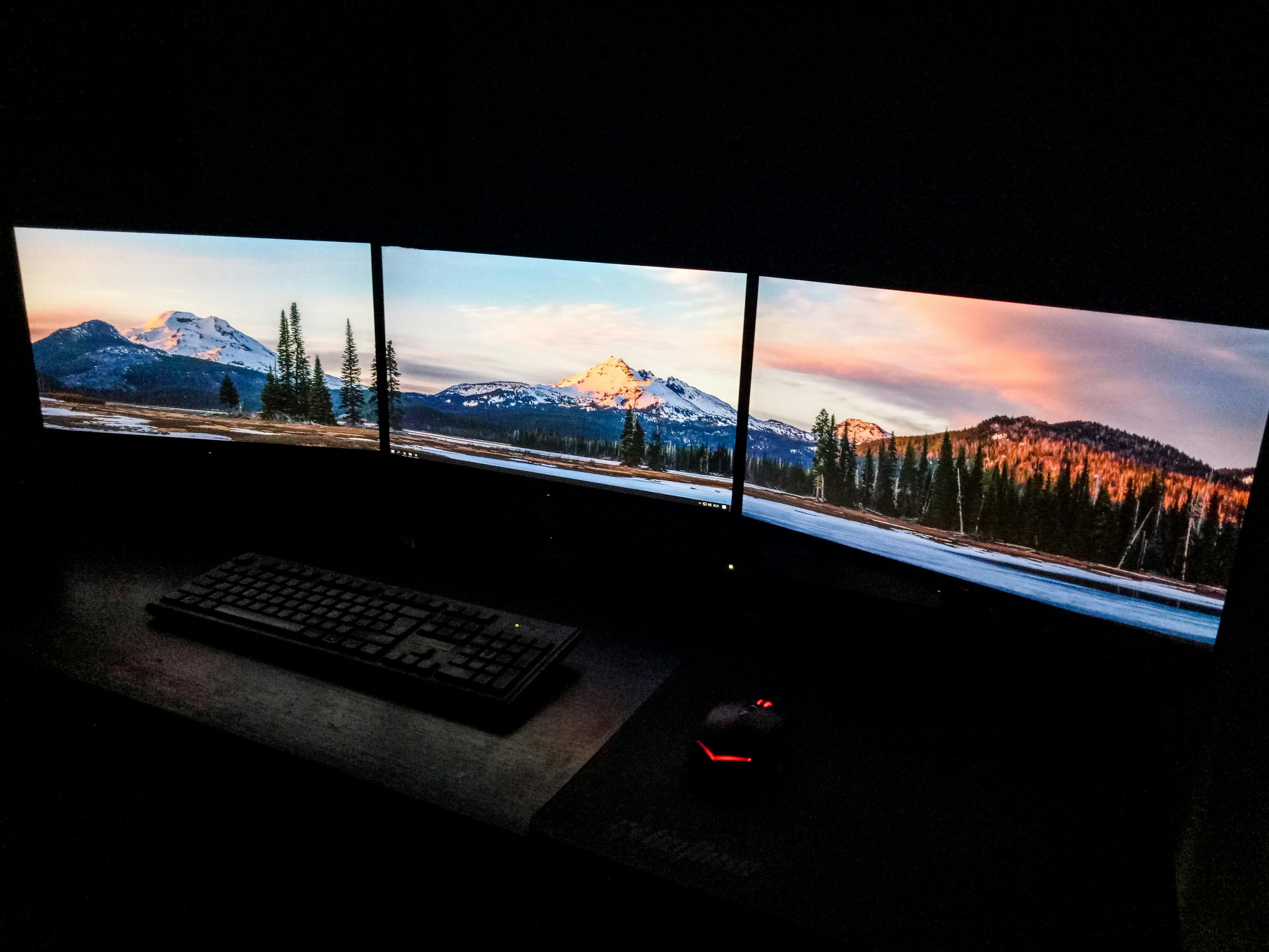 3 computer screens