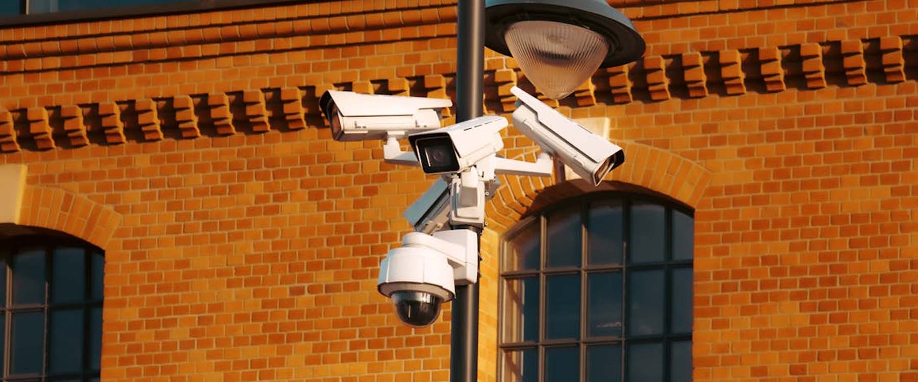 CCTV Camera's on Street Post