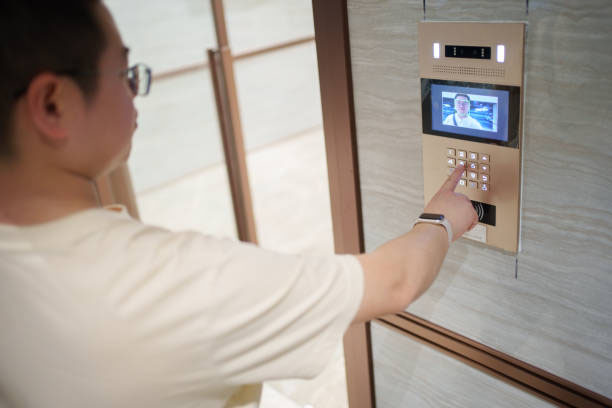 Person using Video Intercom Screen